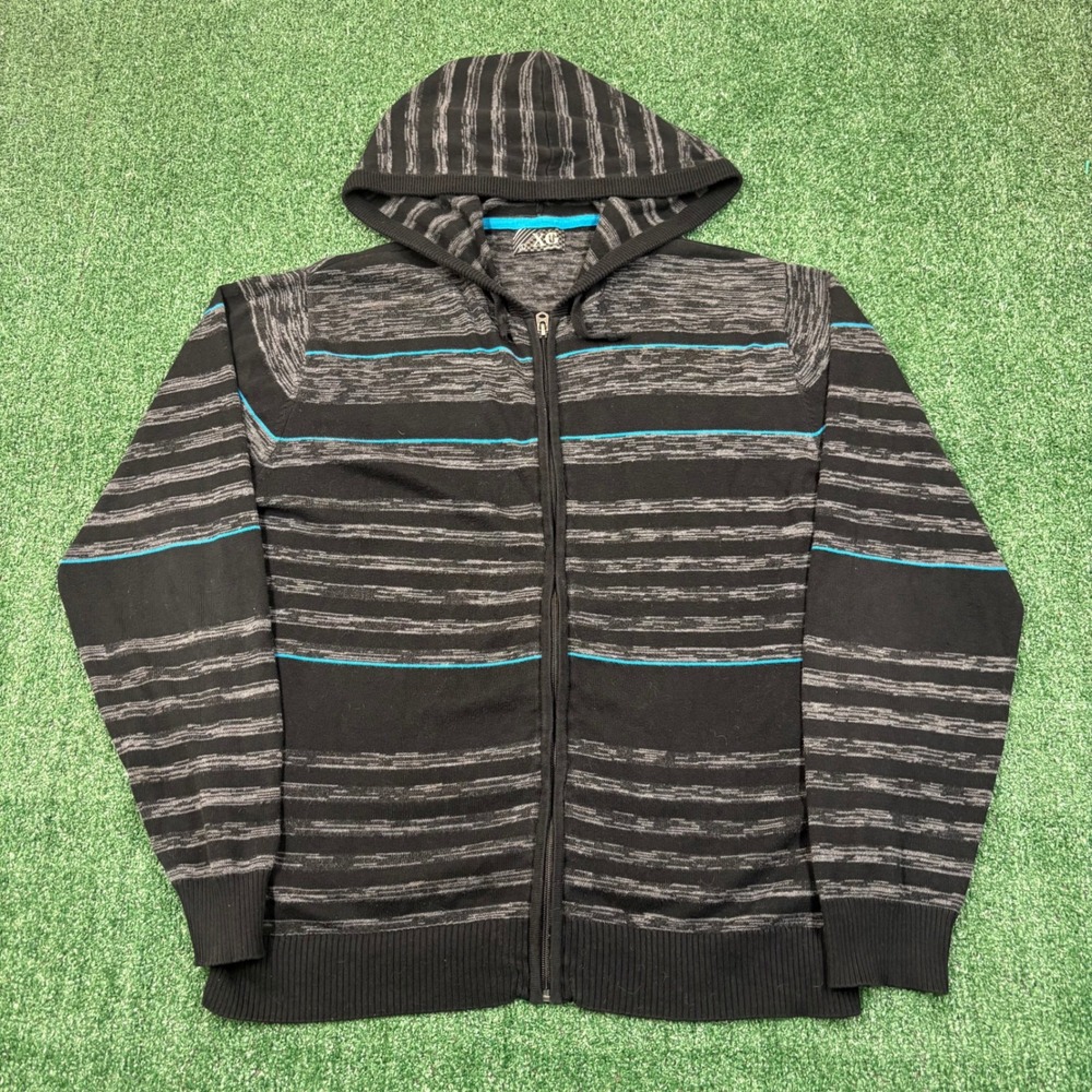 Y2K 2000's XG Striped Hoodie Sweater